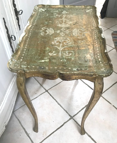 vintage Florentine side table